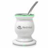 Mate Eléctrico Red Hat Corporativo Marca Empresa Logo Inductivo Led Blanco Brillante con Luz Verde y Bombilla Chata de Acero