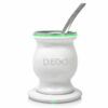 Mate Eléctrico Personalizado con Nombre Inductivo Led Blanco Brillante con Luz Verde y Bombilla Chata de Acero