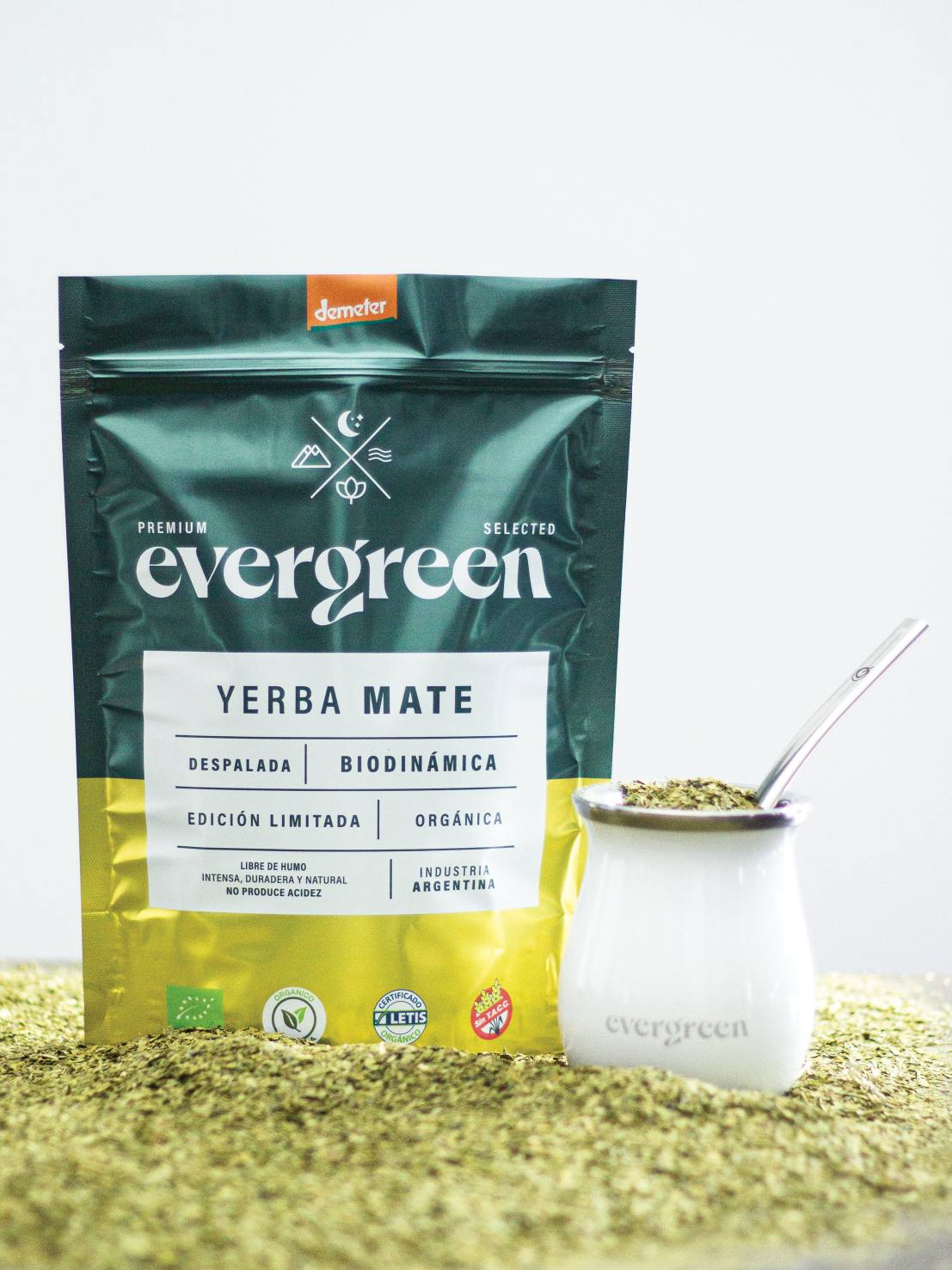 Yerba Mate Pura Hoja Evergreen - Orgánica Biodinámica